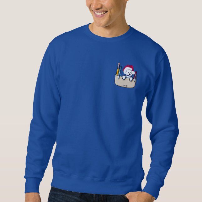 KiniArt Westie Pocket Guard Weihnachten Sweatshirt (Vorderseite)