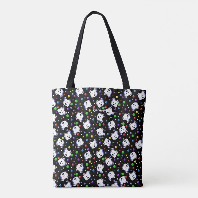 KiniArt Westie Polka Dot Tasche (Rückseite)