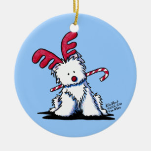 KiniArt Westie Rentier Rund um das Ornament