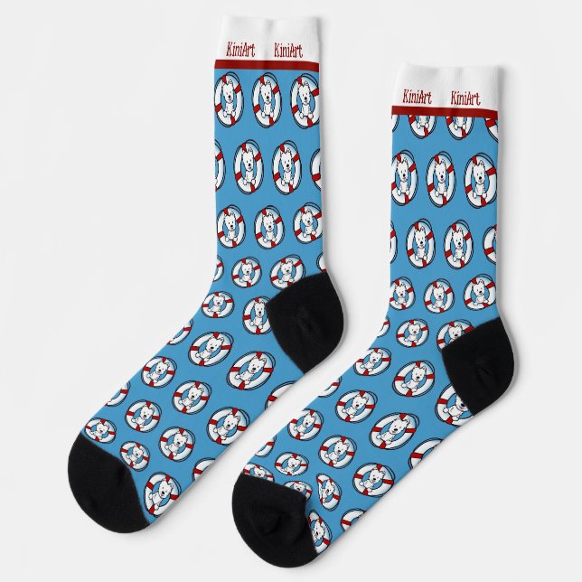 KiniArt Westie Rescue Socken (Linkes Detail)