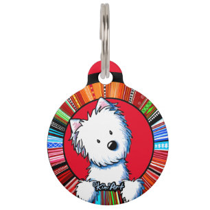 KiniArt Westie Round Pet Tag Haustiermarke