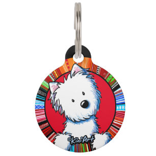 KiniArt Westie Runde Hundemarke Haustiermarke