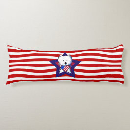KiniArt Westie Star & Stripes Seitenschläferkissen