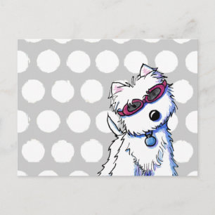 KiniArt Westie Sun Doggles Postkarte