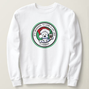 KiniArt Westie Sweatshirt de café de Noël