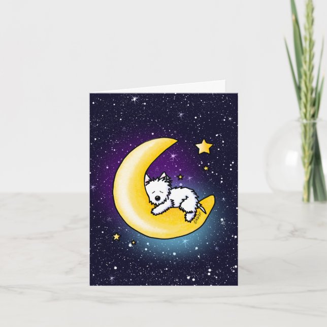 KiniArt Westie Terrier Card Feiertagskarte (Vorderseite)