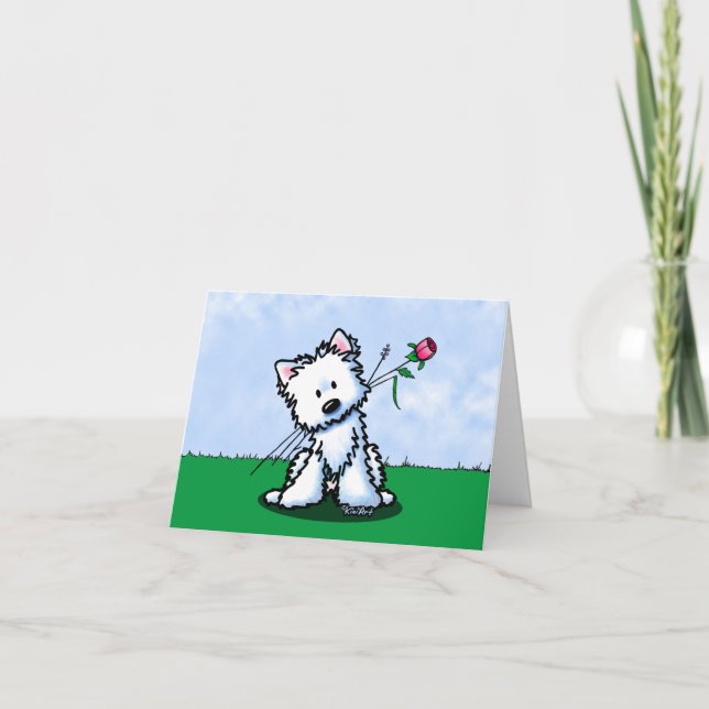 KiniArt Westie Terrier Dankeskarte (Vorderseite)