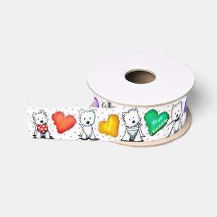 KiniArt™ Westie Terrier Puppy-Liebe Ripsband