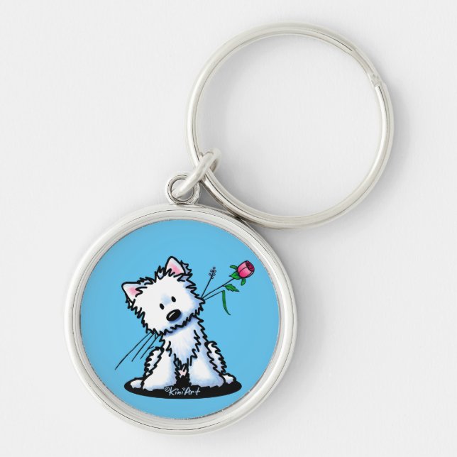 KiniArt Westie Terrier Schlüsselanhänger (Vorne)