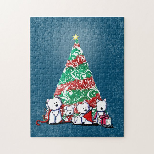 KiniArt Westie Terriers Christmas (Vertikal)