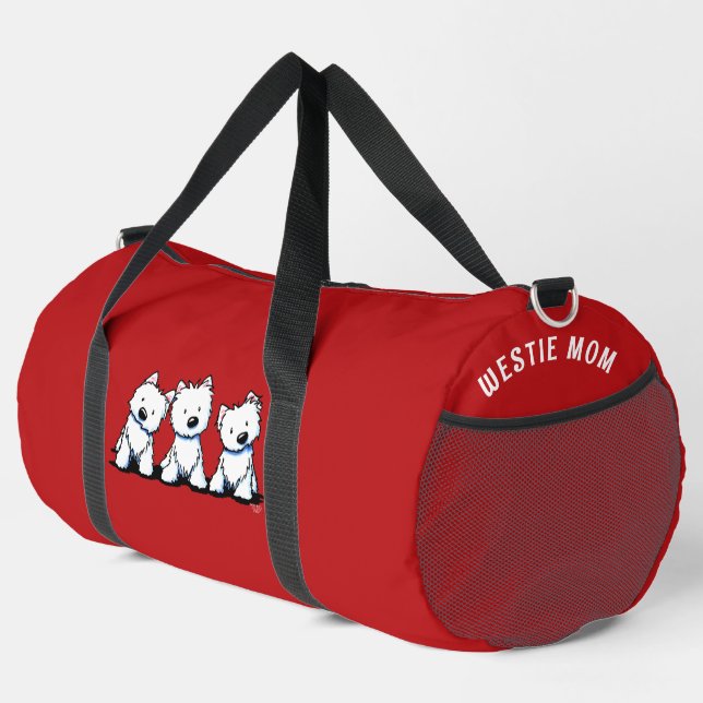 KiniArt Westie Trio Duffle Bag (Rechte Ecke)