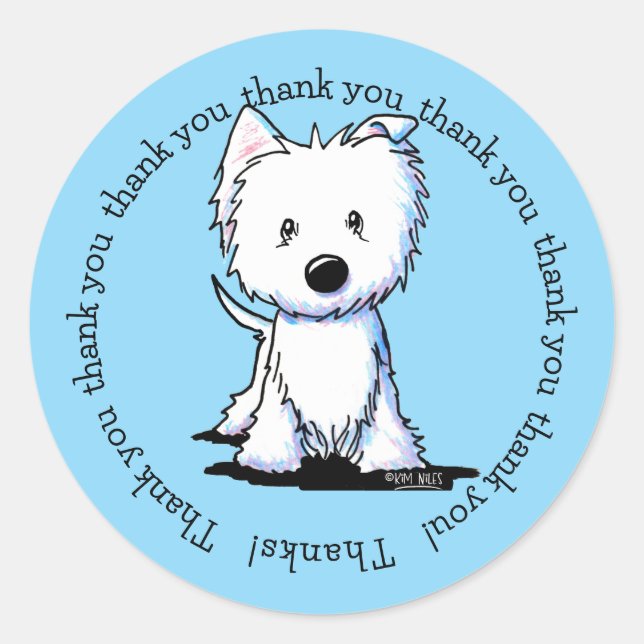 KiniArt Westie TY Stickers (Vorderseite)