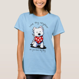 KiniArt Westie Valentine Light T - Shirt