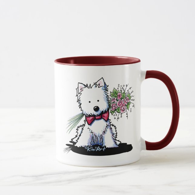 KiniArt Westie Valentine Mug (Droite)