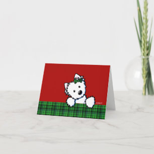 KiniArt Westie Weihnachtskarte Feiertagskarte