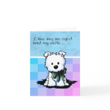 KiniArt Westie-Welpen-Grußkarte