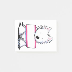 KiniArt Westie Zeichen Post-it Klebezettel