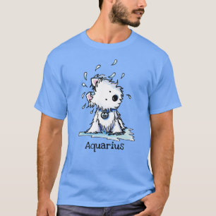 KiniArt Westie Zodiac Wassermann T-Shirt