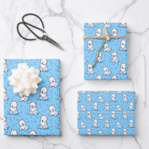 KiniArt Westies Geschenkpapier Set