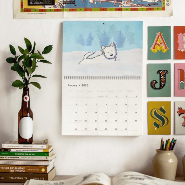 KiniArt Westies-Kalender Kalender (KiniArt Calendar mock up)