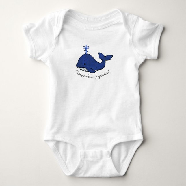 KiniArt Whale Baby Strampler (Vorderseite)