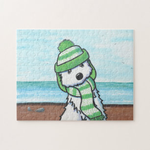 KiniArt Winter Beach Westie