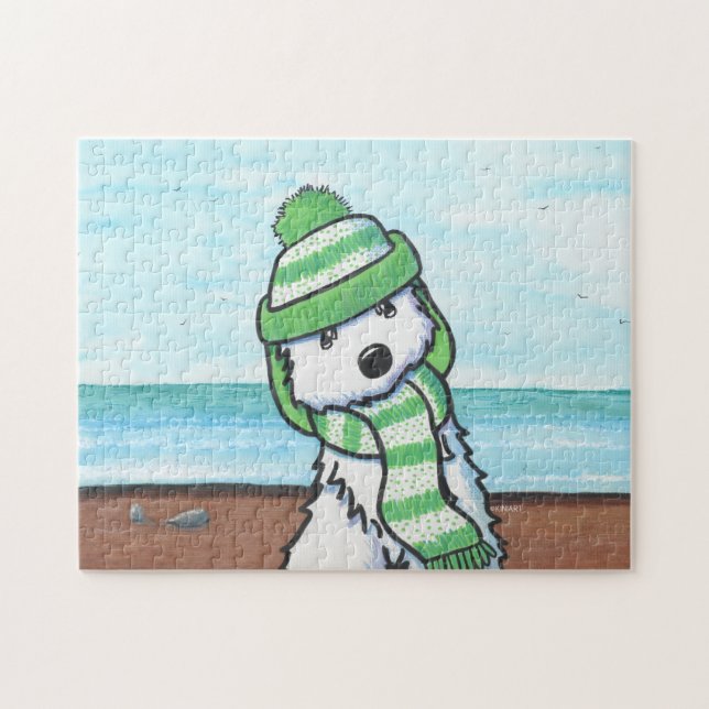 KiniArt Winter Beach Westie (Horizontal)