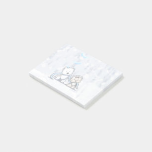 KiniArt Winter Terriers Nachhinweise Post-it Klebezettel