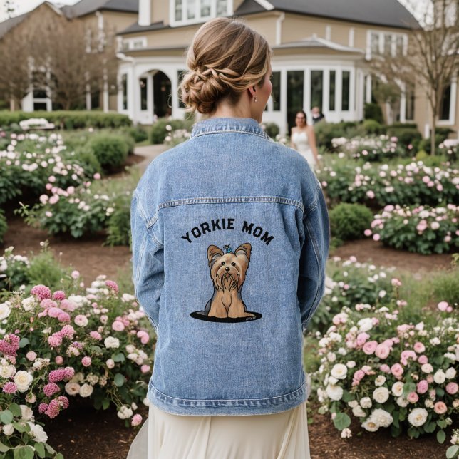 KiniArt Yorkie Jeansjacke (Hochzeit Rückseite)