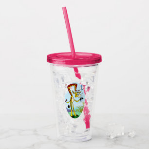 KINK IN MEIN DRINK GIRAFFE von Jeff Willis Art Acryltrinkbecher