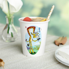 KINK IN MEIN DRINK GIRAFFE von Jeff Willis Art Pappbecher