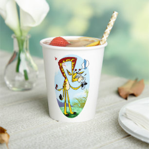 KINK IN MEIN DRINK GIRAFFE von Jeff Willis Art Pappbecher