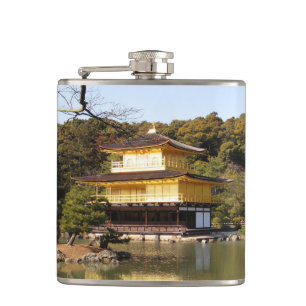 Kinkaku-ji 金 閣 Tempel 寺 Goldenen Pavillon Flachmann