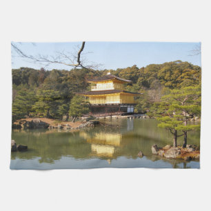 Kinkaku-ji 金 閣 Tempel 寺 Goldenen Pavillon Geschirrtuch