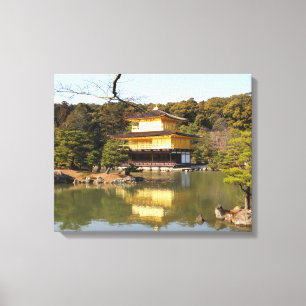 Kinkaku-ji 金 閣 Tempel 寺 Goldenen Pavillon Leinwanddruck