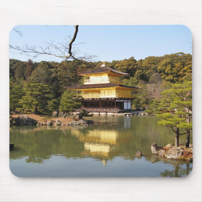 Kinkaku-ji 金 閣 Tempel 寺 Goldenen Pavillon Mousepad (Vorne)