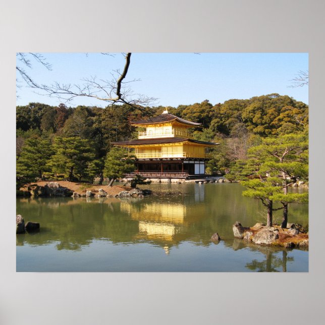 Kinkaku-ji 金 閣 Tempel 寺 Goldenen Pavillon Poster (Vorne)