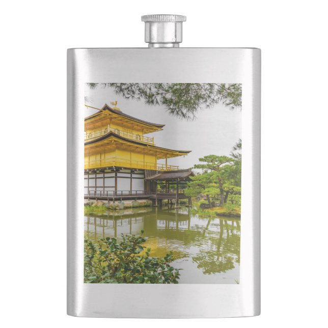 Kinkaku-ji, der goldene Pavillon, Kyoto Flachmann (Vorderseite)