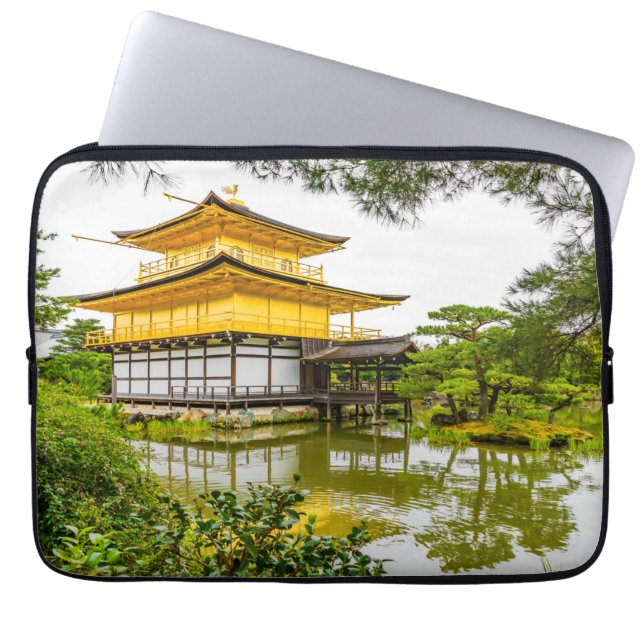 Kinkaku-ji, der goldene Pavillon, Kyoto Laptopschutzhülle (Vorderseite)