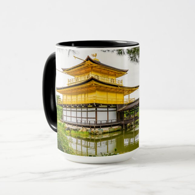 Kinkaku-ji, der goldene Pavillon, Kyoto Tasse (Vorderseite Links)