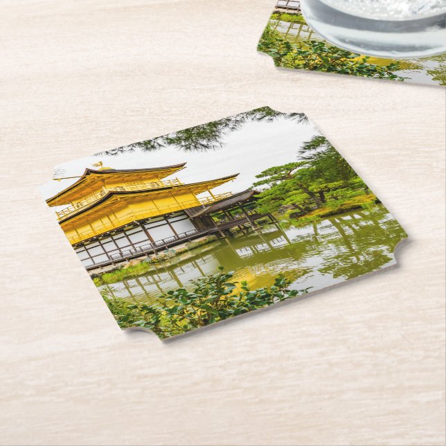 Kinkaku-ji, der goldene Pavillon, Kyoto Untersetzer (angewinkelt)