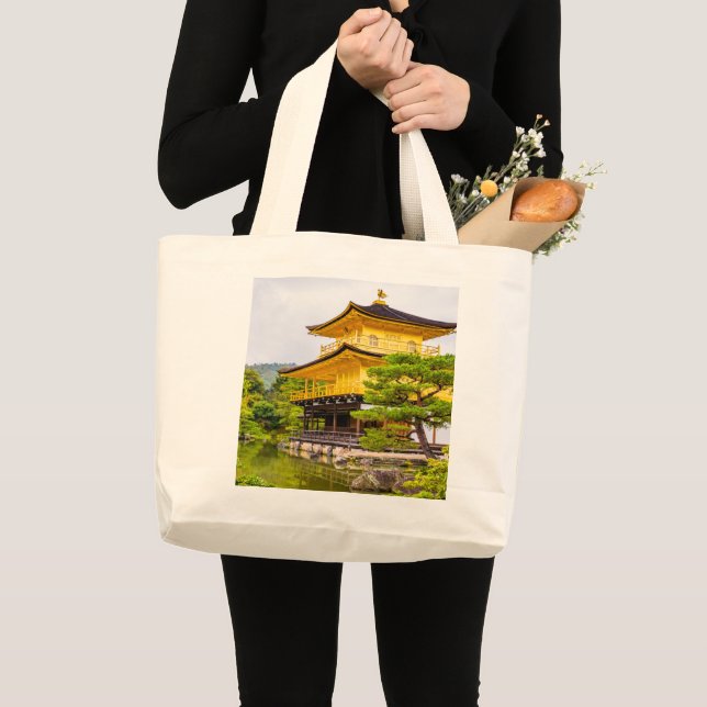 Kinkaku-ji, Goldener Pavillon, Kyoto Jumbo Stoffbeutel (Vorderseite (Produkt))