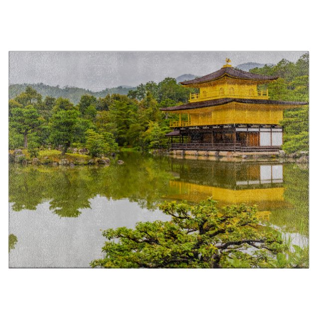 Kinkaku-ji oder Goldener Pavillon und Teich, Kyoto Schneidebrett (Vorderseite)