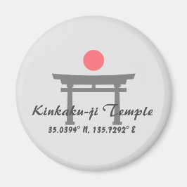Kinkaku-ji Temple Latitude Longitude Magnet