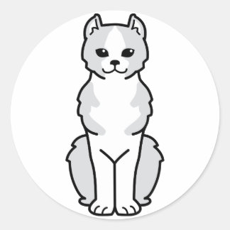 Kinkalow Cat Cartoon Runder Aufkleber