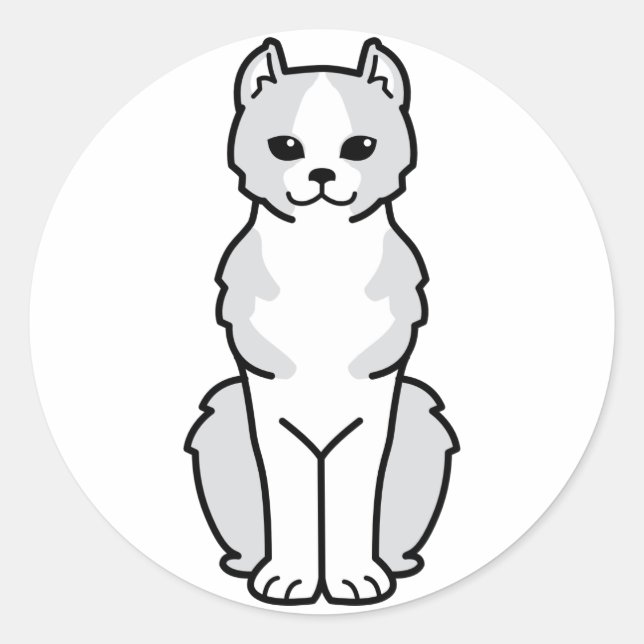 Kinkalow Cat Cartoon Runder Aufkleber (Vorderseite)