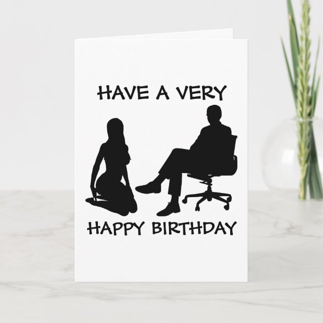KINKY BIRTHDAY Grußkarten für die EHEFRAU Karte (Vorderseite)