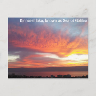 Kinneret See, bekannt als Sea of Galilee Postkarte