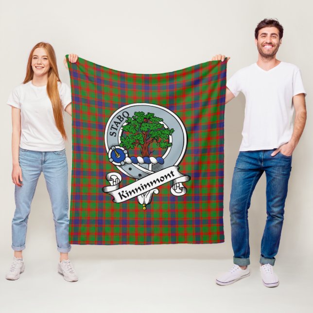 Kinninmont Clan Abzeichen Tartan Kariert Fleecedecke (Beispiel)