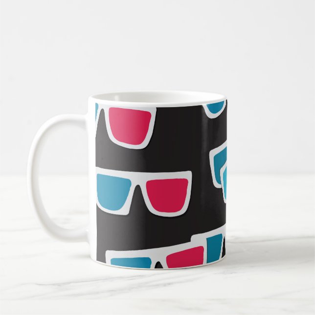 Kino 3D-Brille: Nahtloses Muster Kaffeetasse (Links)